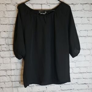 Express Women's Elegant Black Blouse